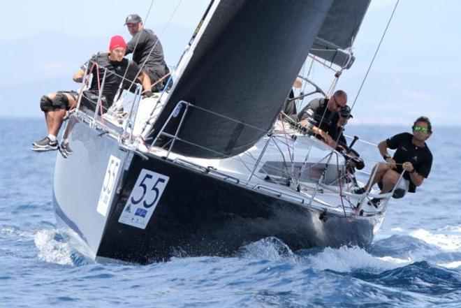 Bodini having a look at the mark from the leeward side of Katarina II - 2016 ORC European Championship © Andrea Carloni